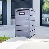 Albatros Mülltonnenbox 1er Tonne | bis 240 Liter | Anthrazitgrau RAL 7016 |...