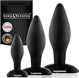 Long.Session® Analplug Set aus hautfreundlichem Silikon für Frauen und Männer...