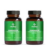 Vitabay Forskolin 400mg - 180 Kapseln aus Coleus Forskohlii Extrakt - Forskolin...