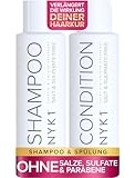 NYK1 Sulfatfreies Shampoo Und Conditioner (2 x 500ml) Ideales Keratin Shampoo...