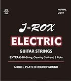 J-ROX Gitarrensaiten E-Gitarre - Premium Nickel Saiten für die...