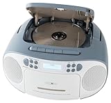 Reflexion RCR2260DAB/BL, Tragbares CD/MP3-Cassetten-USB-DAB+-Stereo Radio (2x12...