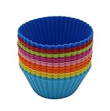 69home 24x Muffinform Silikon - Backform Silikon rund - Cupcake Formen - Silikon...