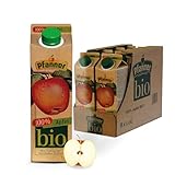 Pfanner 100% BIO Apfelsaft naturtrüb (8 x 1 l) – direkt gepresste Äpfel –...