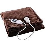 Klarstein XL Wärmedecke, 120 W Heizdecke mit Abschaltautomatik, Kuscheldecke...