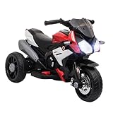 HOMCOM Elektro Kindermotorrad Elektromotorrad mit Musik, Scheinwerfer, Kinder...