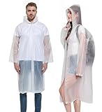 SHOCHX 2 Stück Regenjacken Wiederverwendbar Regenponcho, Unisex Eva Regenmantel...