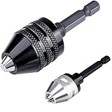 Fixinus 2 Stück Bohrfutter Adapter - 1/4 Zoll Sechskantschaft Bohreradapter,...