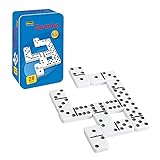 Idena 6050012 - Domino Spiel mit 28 Steinen, in einer Metallbox, mit...