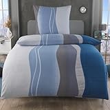Dreamhome24 2 TLG Microfaser warme Winter Thermo Fleece Bettwäsche 135x200...