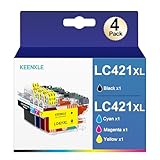 KEENKLE LC421XL LC-421XLVAL Tintenpatronen Kompatibel für Brother LC421XL 421XL...