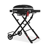 Weber Traveler Compact Gasgrill, 1 Brenner, 52 x 36cm Grillfläche, portabler...