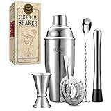 Cocktail Shaker, STNTUS 750ml Cocktail Shaker Edelstahl, 5 Stück Professionell...