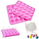 Cake Pop Formen Backen, 2 Stück Silikon Lollipop Formen, Cake Pop Sticks mit...