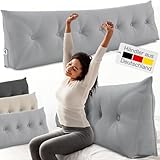 ELONEO Rückenkissen 200 cm breit, Keilkissen für Bett und Sofa geeignet,...