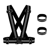Maotrade 1 Stück Warnweste Fahrad Hohe Sichtbarkeit und 2 Stück Reflektorband...