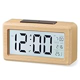 aboveClock Wecker Digital, Holz mit Sensore Moduls, Tischuhr mit Großer...