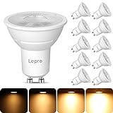 Lepro GU10 LED Warmweiss Dimmbar Lampe, 4,5W 345 Lumen Leuchtmittel, 2700K...