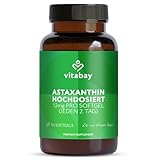 Vitabay Astaxanthin 12 mg hochdosiert – 90 vegane Softgel-Kapseln –...