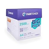 FairToner Kopierpapier 2500 Blatt DIN-A4 80g, Weiß (5 x 500 Blatt / 5er Pack)...