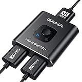 HDMI Switch HDMI Splitter 4K60Hz, GANA Ultradünn Aluminium Bidirektional HDMI...