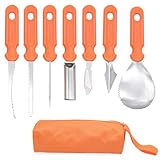 FORYNXHWIN Halloween Kürbis Schnitzset, 7 Stück Kürbis Schnitzen Set, DIY...