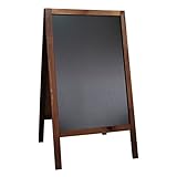 Aufsteller Kreidetafel Kundenstopper beidseitig aus Holz 90 x 51 cm