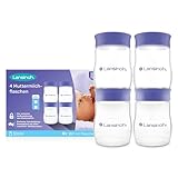 Lansinoh Muttermilchflaschen, 4 x 160 ml - zur sicheren Muttermilch Aufbewahrung...