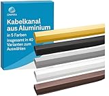 Onpira® Aluminium Kabelkanal in 5 Farben – TV-Kabelkanal selbstklebend oder...