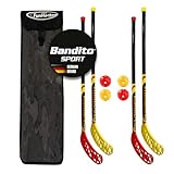 Bandito FunHockey Schlägerset inkl. Bälle und Tasche für Kinder, Floorball...