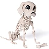 JOYIN Halloween Hund Skelett Ganzkörper Posable Gelenke Skelett Welpe,...