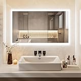 ChillCruiser 60 x 100 cm LED-Badezimmerspiegel Wandmontage beleuchteter...
