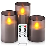 Homemory Wasserdicht Outdoor Flackernde Flammenlose Kerzen mit Realistischer...
