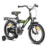 HILAND 16 Zoll Jungen Kinderfahrrad für Jungen 4 5 6 7 8 Jahren mit...