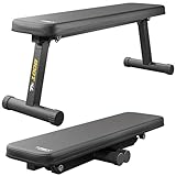 TREX SPORT Flachbank TX-100B | Hantelbank klappbar für Krafttraining | Home Gym...