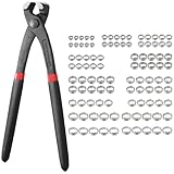 Kamtop Ohrklemmenzange aus 304 Edelstahl Schlauchschellen Set mit 100 Stück 304...