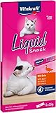 Vitakraft Liquid Snack, Katzen Leckerli, Katzensnack cremig, mit Ente und Beta...