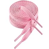 VSUDO 120 cm Schnürsenkel Pink, 8mm Breite Flach Schnürsenkel Rosa, Pink...