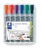 STAEDTLER Flipchart Marker Lumocolor, Rundspitze ca. 2 mm Linienbreite, lange...