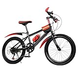 Coniaio 20 Zoll Kinderfahrrad, 7 Gang Mountainbike Rot mit Schutzblech, Upgraded...