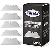 Filzada® 120x PROFI Trapezklingen für Teppichmesser - Ultra scharfe...