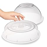 Hausfelder Mikrowellen Abdeckung - 2er Set hoch und flach - Abdeckhaube für die Mikrowelle BPA-frei