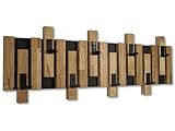 FLEXISTYLE Kleiderhaken wand Wandgarderobe Garderobe Holz Eiche Lamellen Mini...