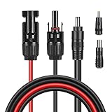 Thlevel Solarstecker auf DC 8mm / 5,5x2,1mm 4,0x1,7mm Solarladekabel Solarzellen...
