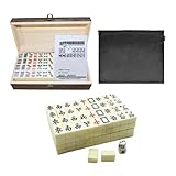 Mini Mahjong Set, Traditionelles Chinesisches Mah Jong für Reise, 144 Majong...