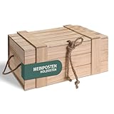 Meinposten Holzkiste mit Deckel Kiste Schatzkiste Schatztruhe Holzkasten Holz...