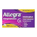 Allegra Allergie Tabletten | 100 Stk | Antiallergikum | Wirkstoff Bilastin |...