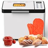 Karinear Brotbackmaschine, 20 Programmfunktion Brotbackautomat mit Handschuhen,...