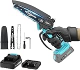 YARDCARE Mini Kettensäge, 6 Zoll Akku Astsäge Motorsäge mit Automatischer...