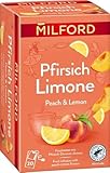 MILFORD Pfirsich Limone | Früchtetee mit Pfirsich-Zitronen-Aroma | 20 Teebeutel